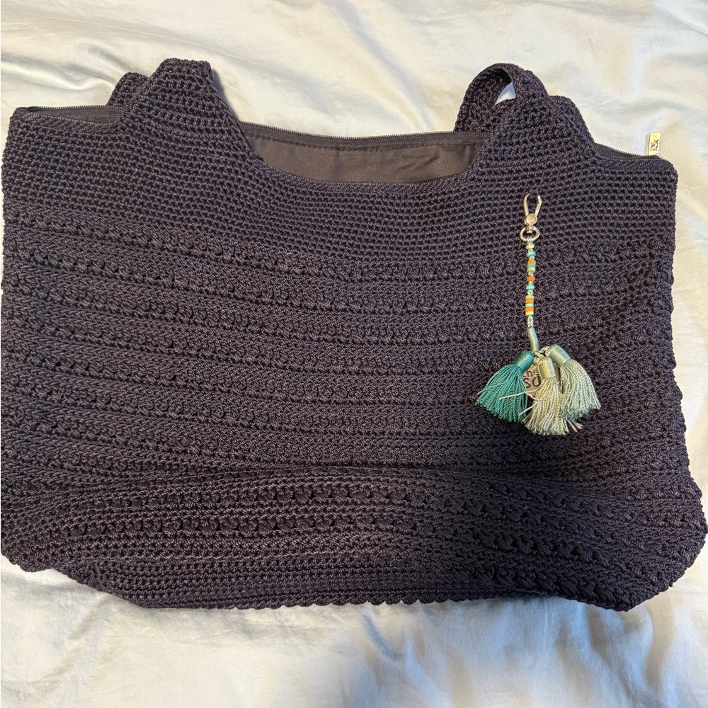 Handcrafted Black Crochet Tote Bag